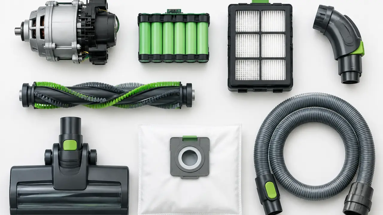 Docking stations: self-empty, mop wash and charging - Components